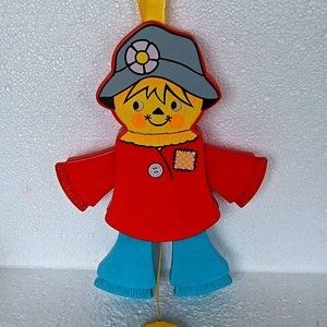 1978 Vintage Fisher Price Cot-toys - #423 Jumping Jack Scarecrow- Working