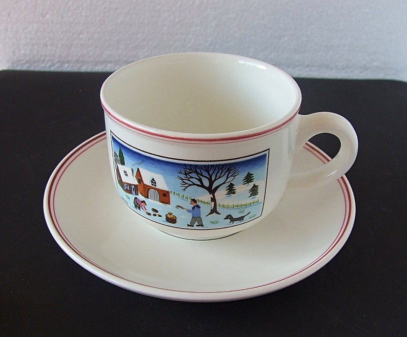 Villeroy & Boch Vitroporcelaine Naif Christmas Pattern Cup Etsy UK