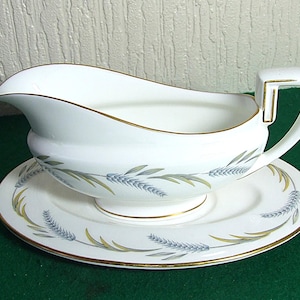 Royal Worcester Harvest Ring Gravy Sauce Boat & Stand