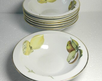 Royal Worcester Evesham Gold 6-1/2" flingor soppa set med 6