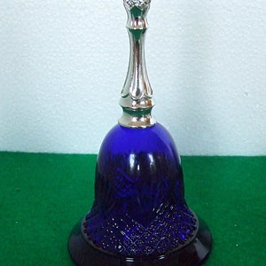 vintage Avon Charisma perfume bottles 120ml Cobalt Blue Glass Bell EMPTY