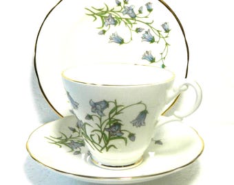 Royal Stuart Fine Bone China Trio.. Beautiful delicate china Blue Bell pattern