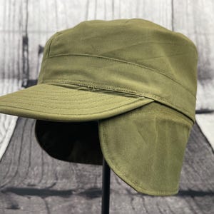実物　イヤーフラップ付きビンテージ　M51 Cotton Field Cap 91-00-9535-1-5.jpg
