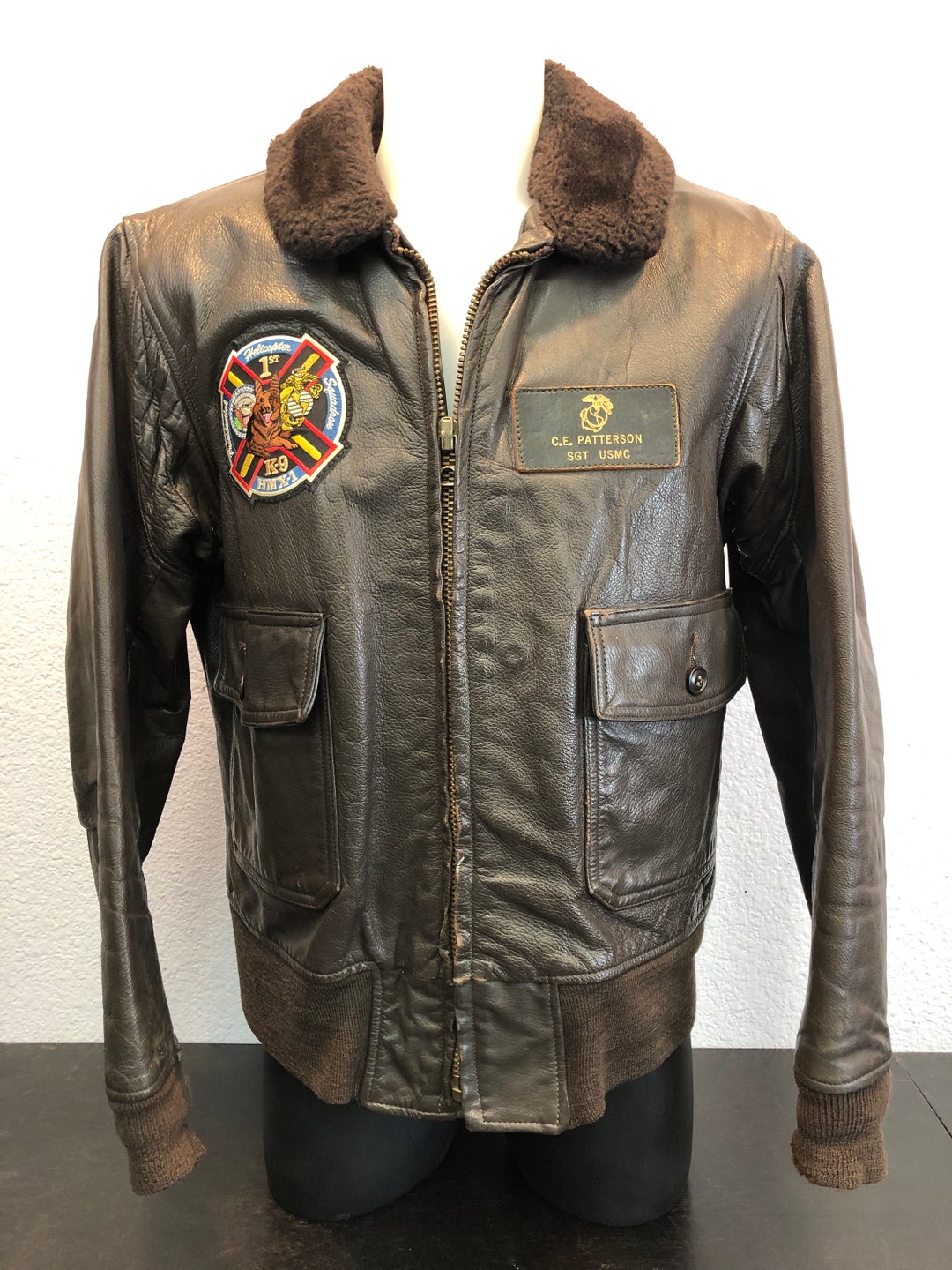 1970s Navy Type G-1 Leather Jacket (HMX-1) Presidential and 1970s Navy Type G-1 Leather Jacket (HMX-1) Presidential and