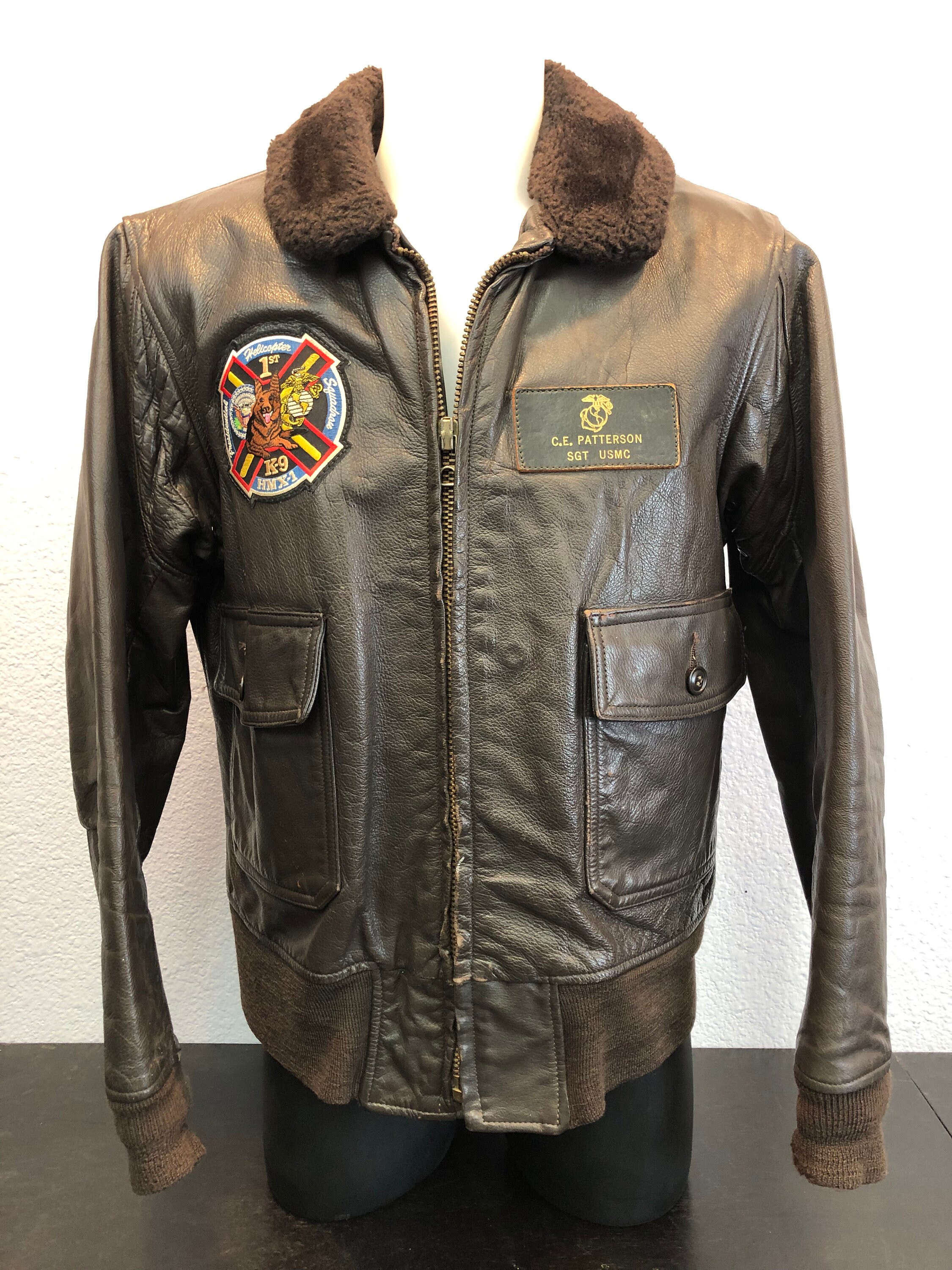 1970s Navy Type G-1 Leather Jacket (HMX-1) Presidential and 1970s Navy Type G-1 Leather Jacket (HMX-1) Presidential and