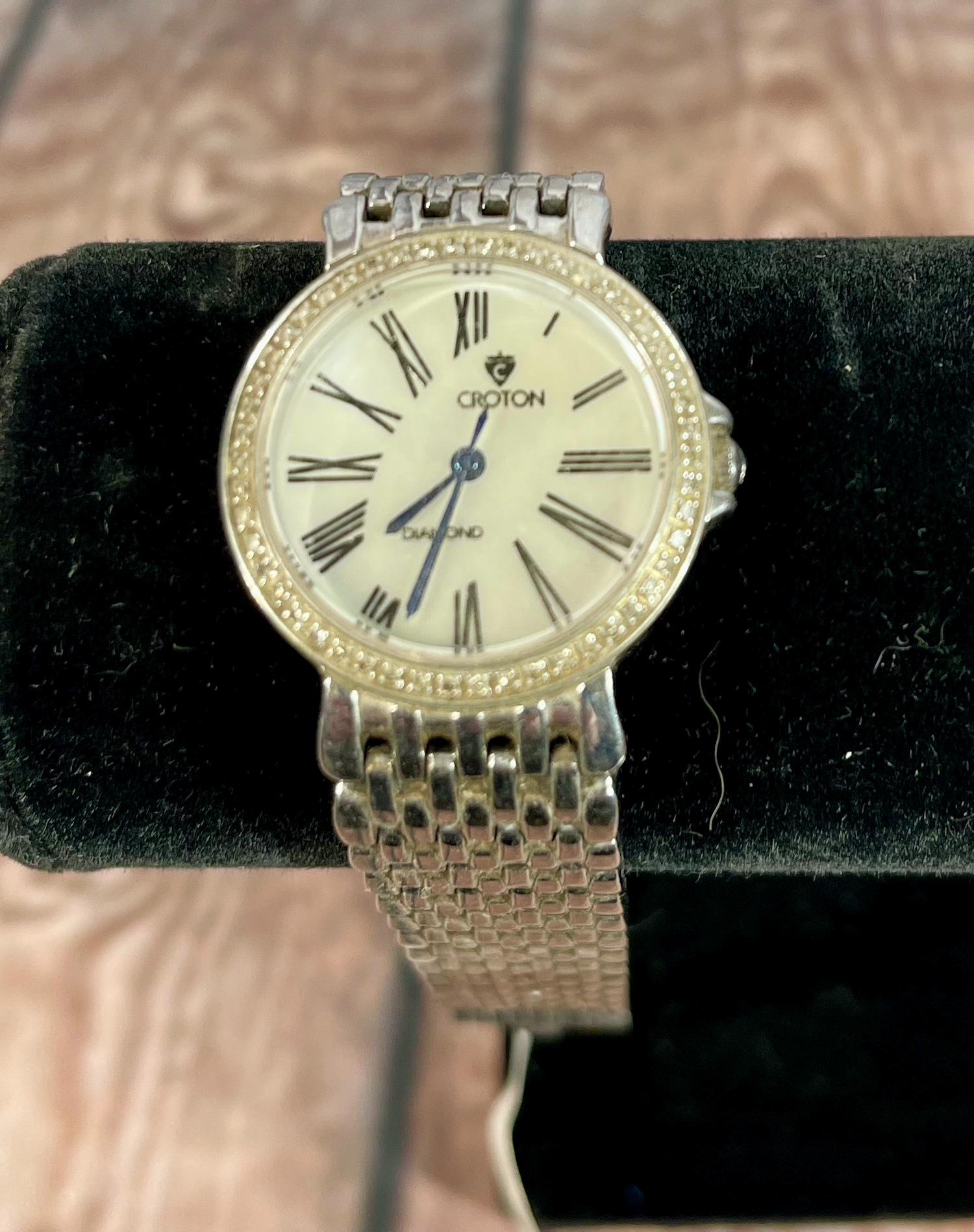 Croton Diamond Watch - Etsy