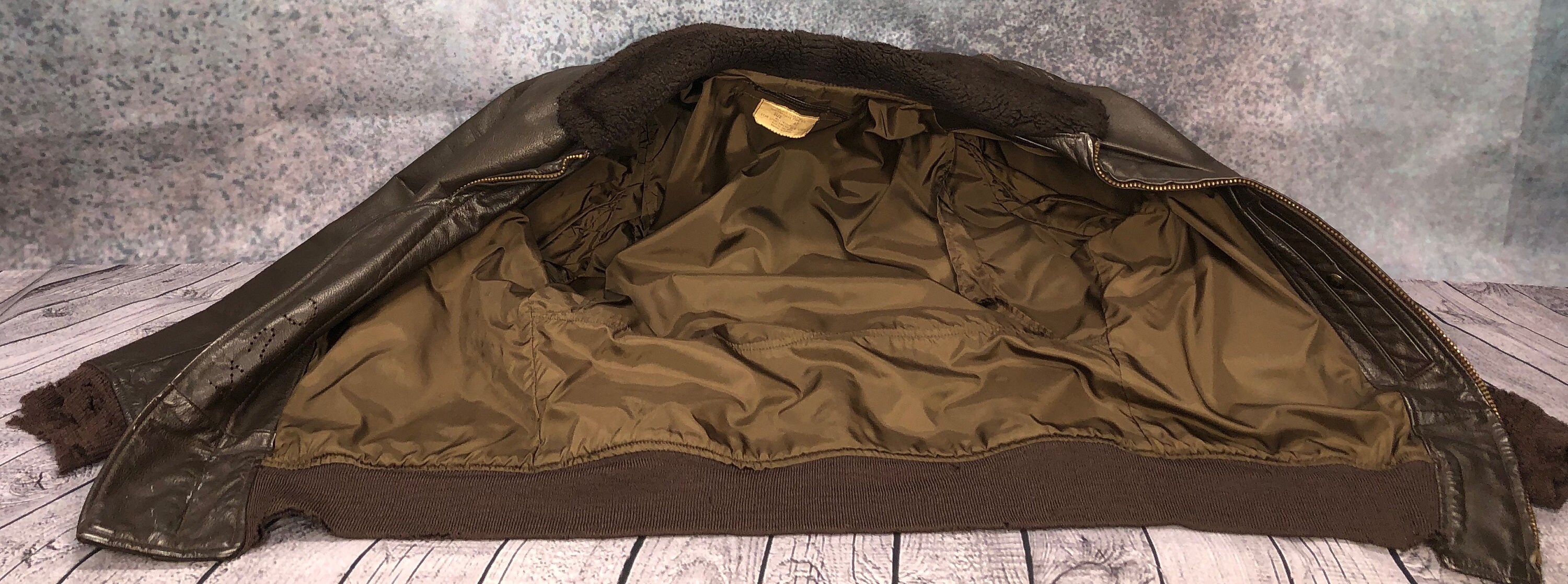 1970s Navy Type G-1 Leather Flight Jacket Flyer's Intermediate