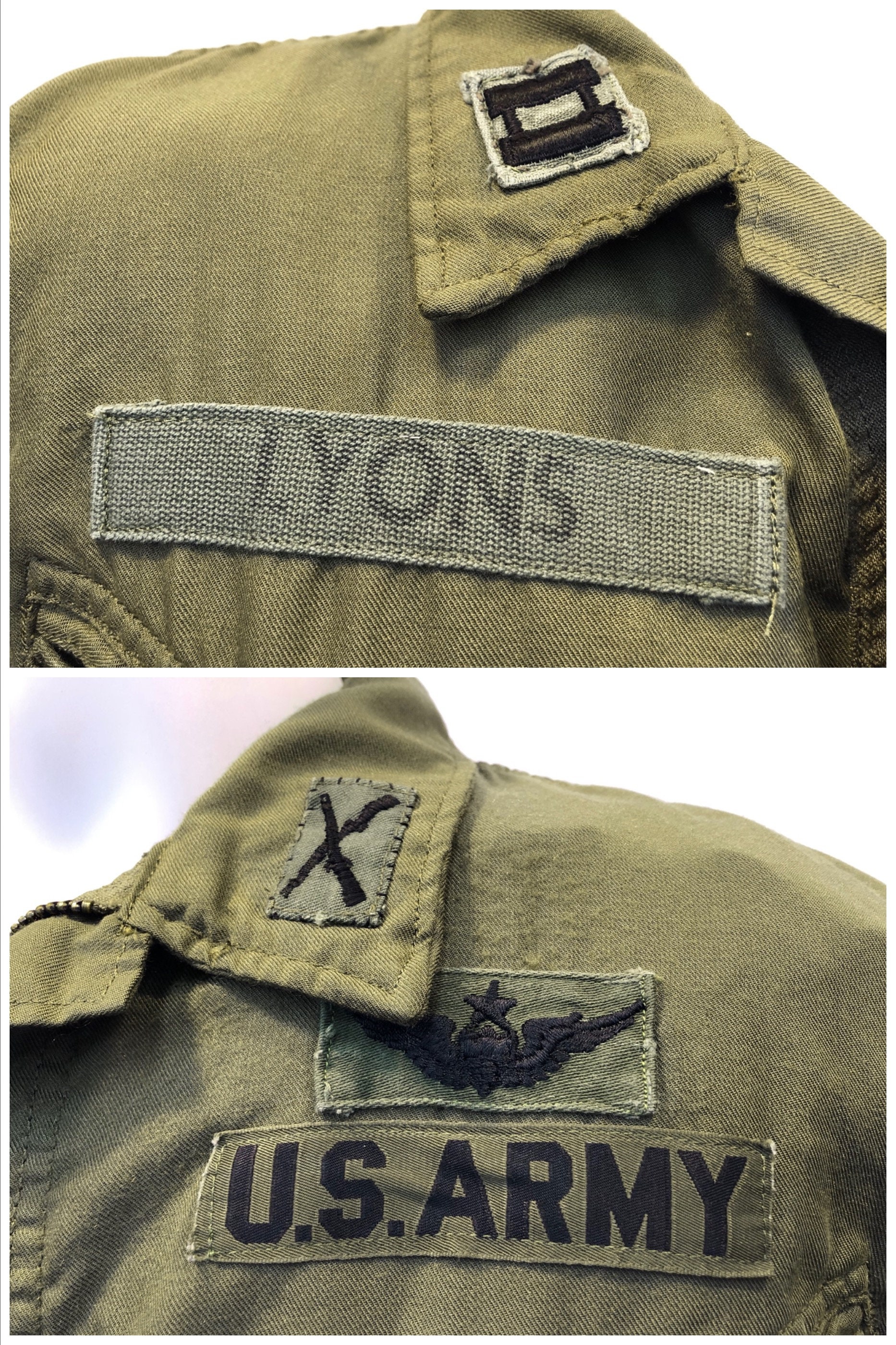 Military Army Vietnam War Era Issued “OG-106 Shirt, Hot Weather