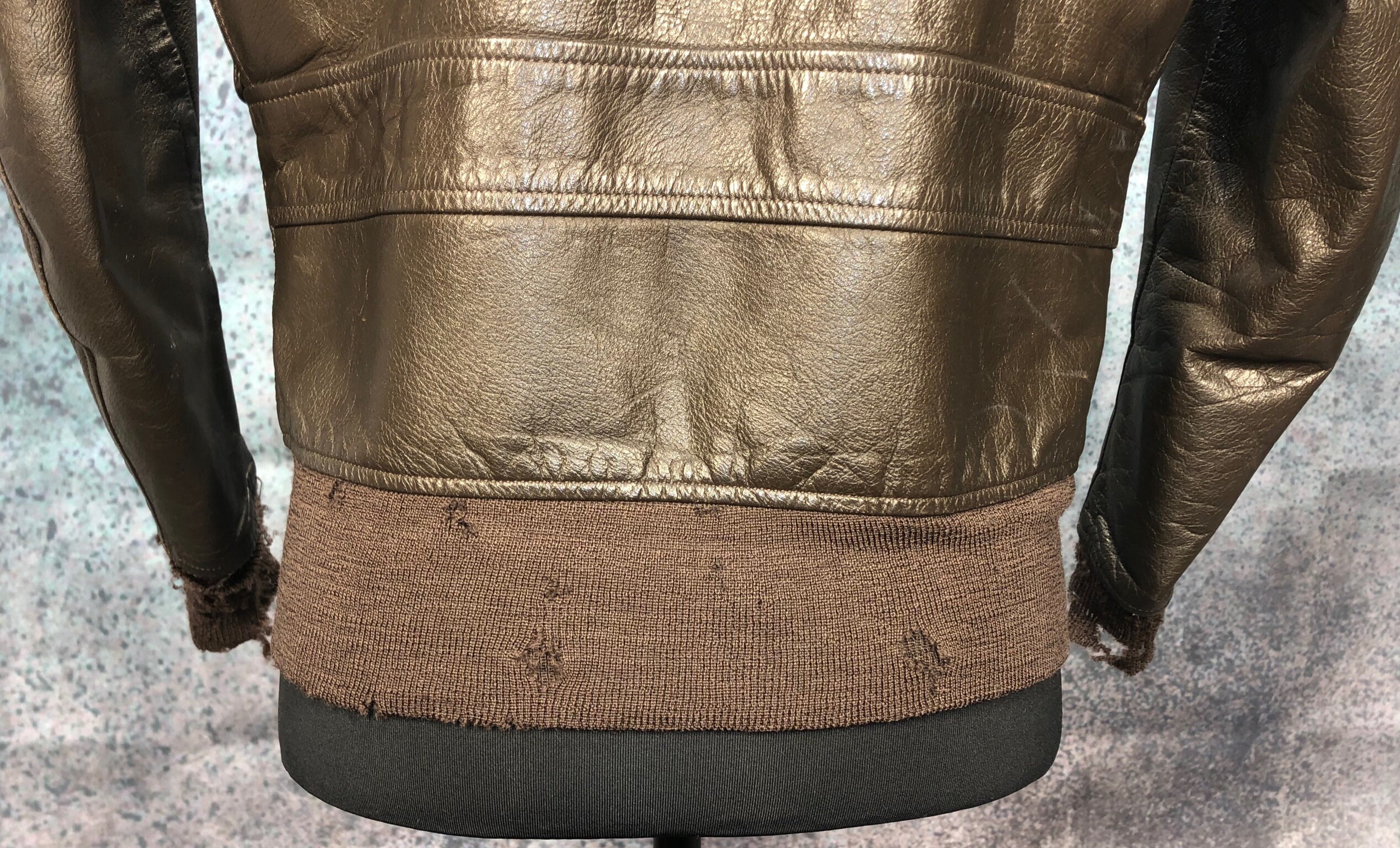 1970s Navy Type G-1 Leather Flight Jacket Flyer's