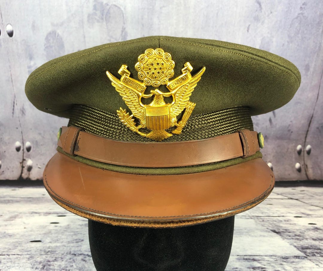 Original Vintage US Army Officers Fur Felt Service Cap - Etsy