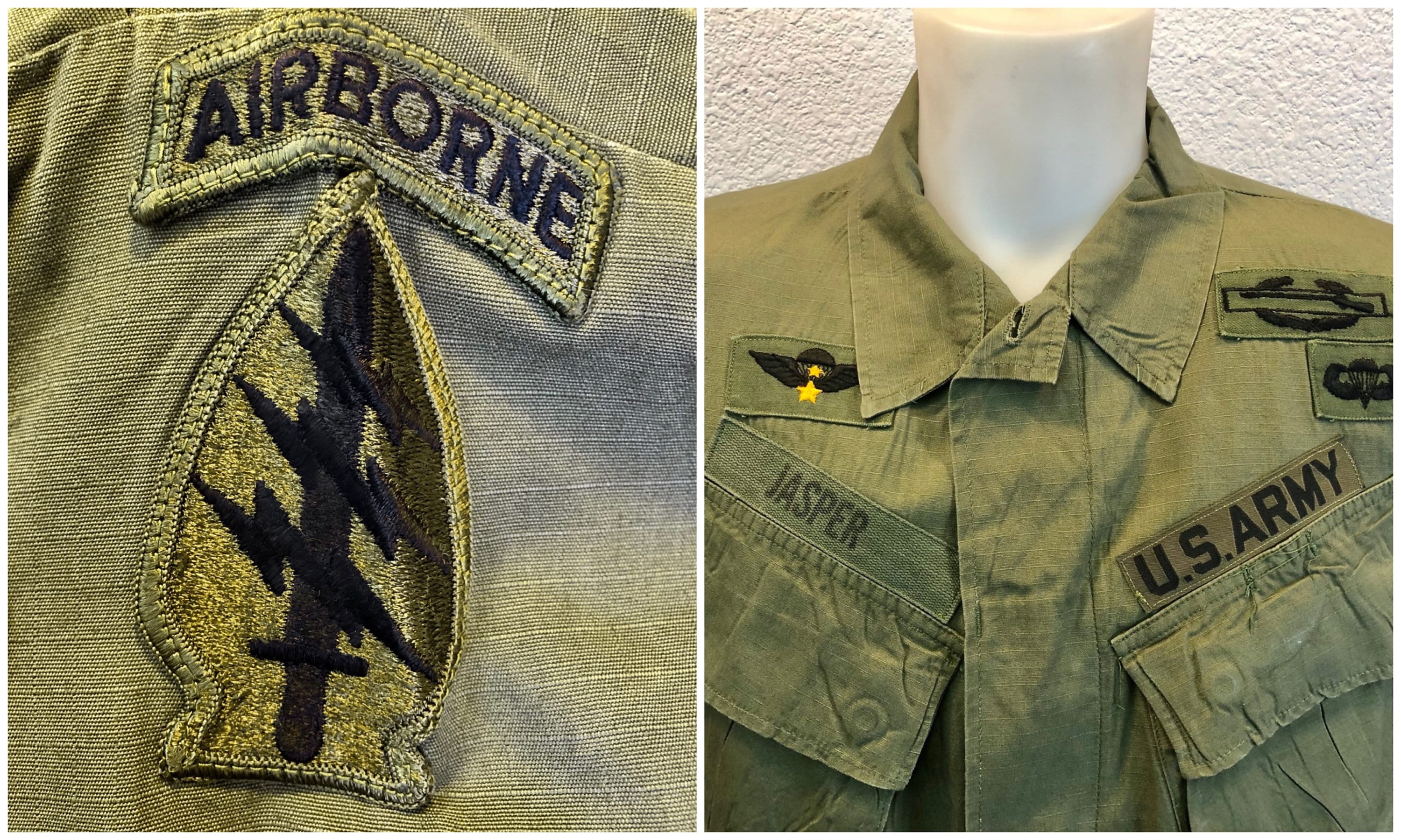 U.S VIETNAM WAR ARMY P63 SATEEN COTTON OG-107 SHIRT SIZE