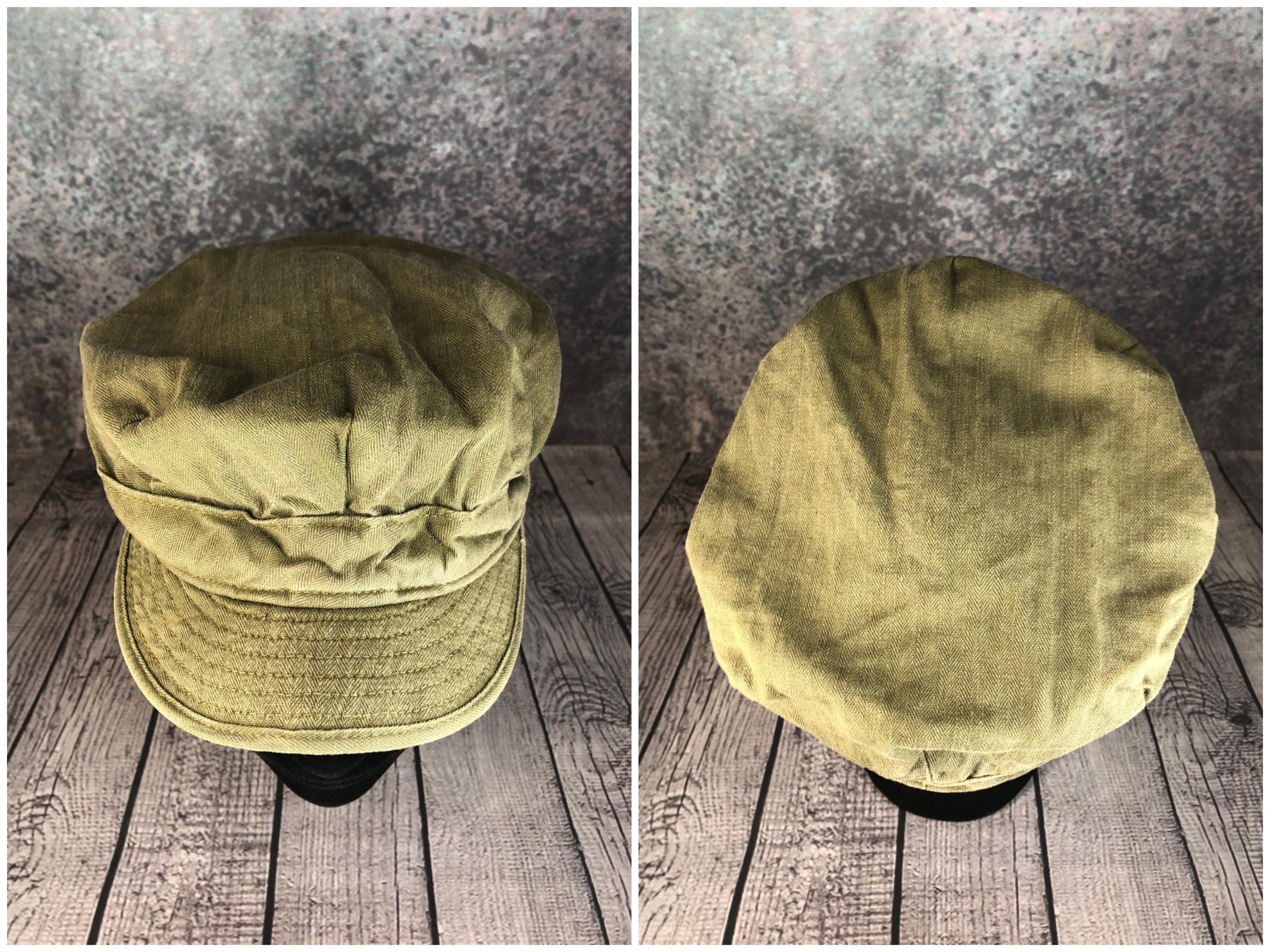 Original Vintage US Army WWII OD7 HBT Field Cap Size 7 Combat Fatigue ...