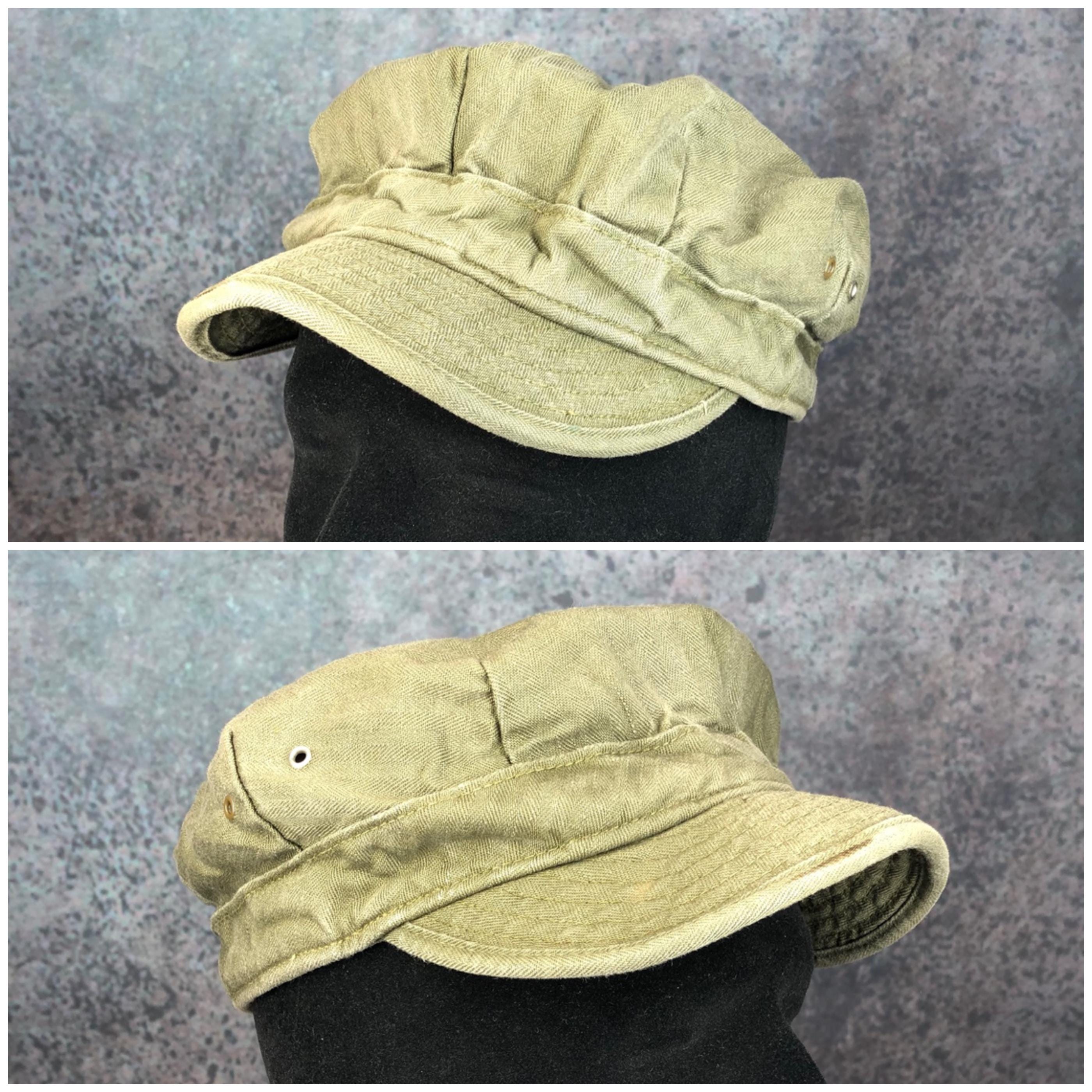 Original Vintage US Army WWII OD7 HBT Field Cap Size 7 Combat