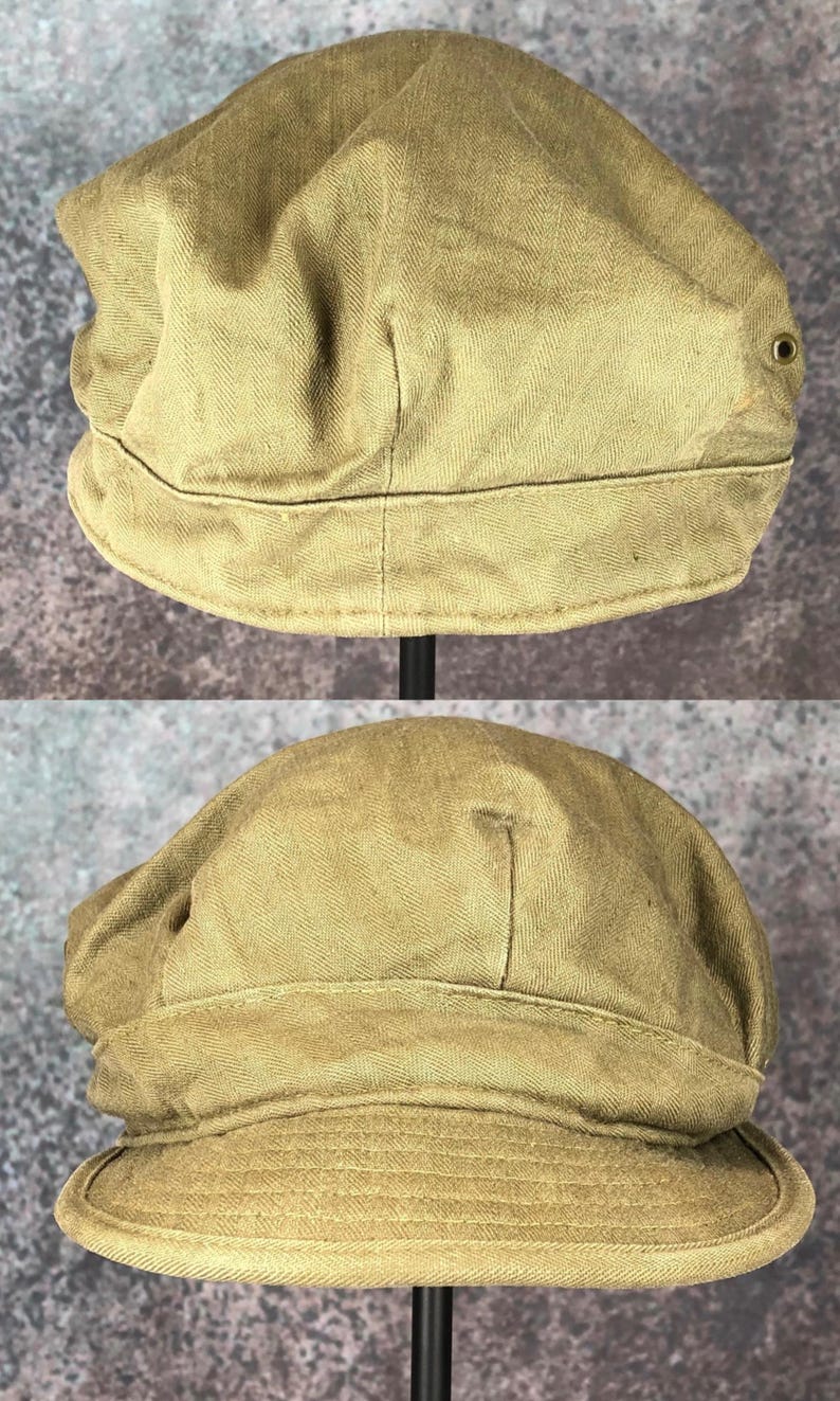 Vintage US Army WWII OD7 HBT Field Cap Combat Fatigue Utility Hat ...