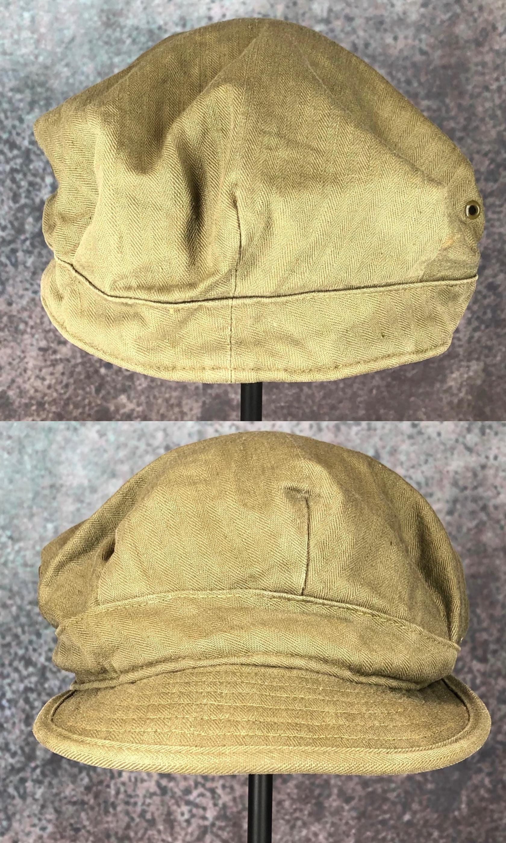 Vintage US Army WWII OD7 HBT Field Cap Combat Fatigue Utility Hat