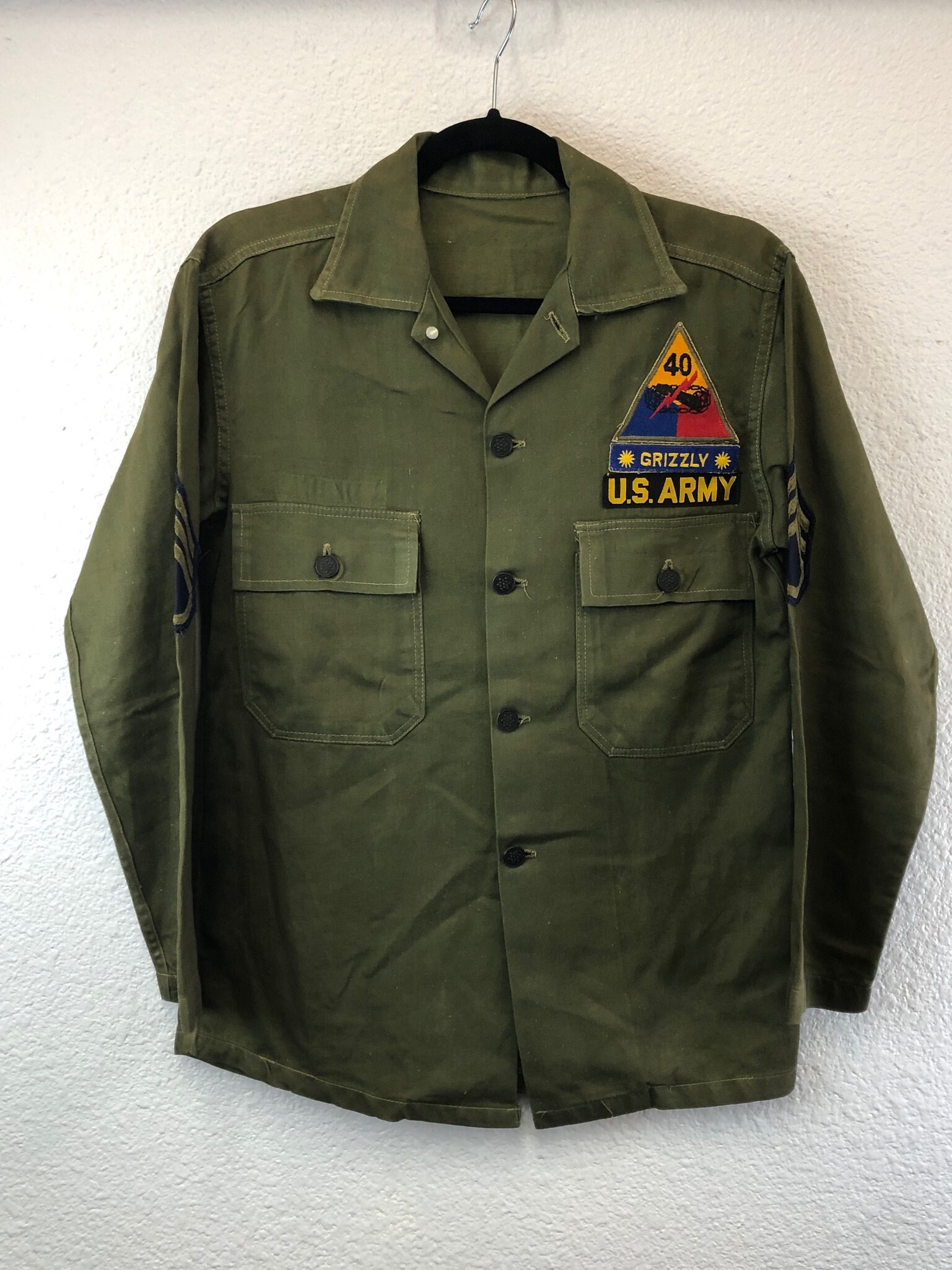 50s 60s OG-107 13スター ボタン US ARMY VINTAGE US ARMY UTILITY SHIRT HBT 13 STARS BUTTONS 1950S