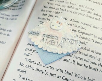 Personalized Animal Corner Bookmark | Handmade Polymer Clay Bookmark | Custom Name Gift for Kids | Cute Reading Gift