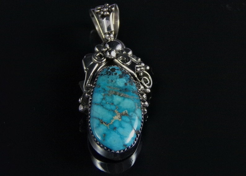 Sterling Silver Turquoise Pendant P0106
