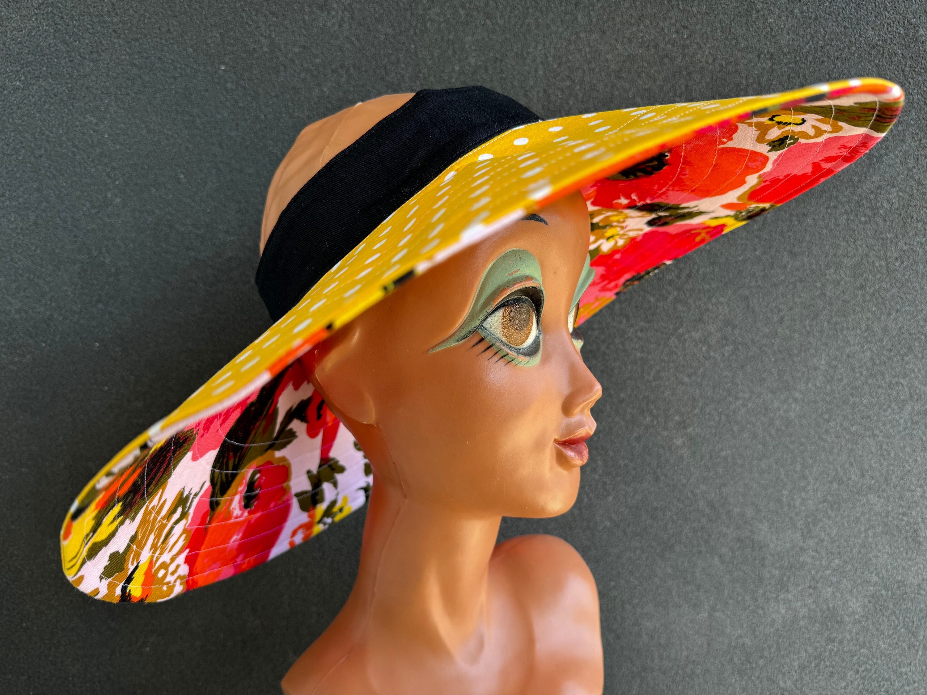 Vintage Cream Floral Women\'s Hat By Maxine il_fullxfull.7032116754_d4sh.jpg main image 4