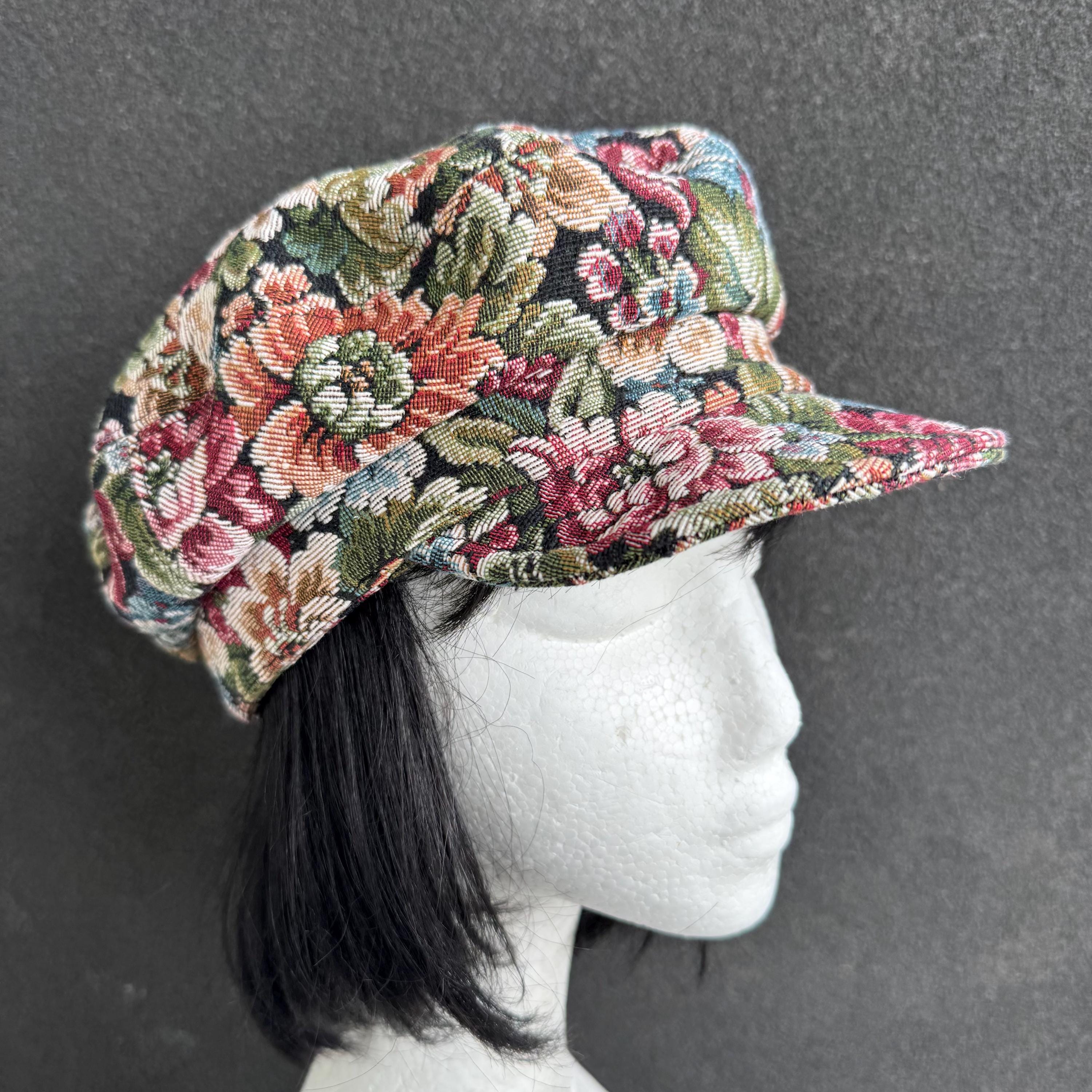 Tapestry Baker Boy hat The Tay - Patchwork Baker Boy Cap - Harris Tweed - 100% Wool  main image 2