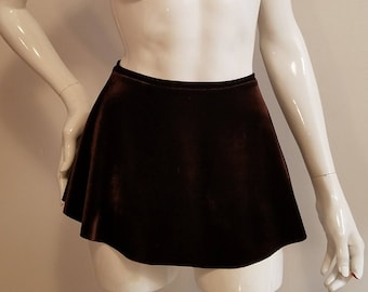 Jupe de danse échancrée en velours - sur commande