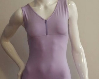 Justaucorps sur commande - Justaucorps zippé lavande