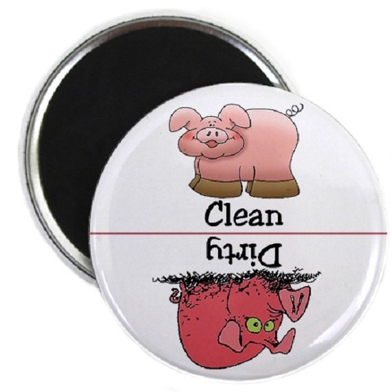 Pig 1 Clean Dirty Dishwasher Magnet - Etsy