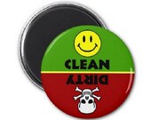 Skull Stoplight Clean Dirty Dishwasher Magnet