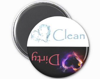 Hearts Clean Dirty Dishwasher Magnet