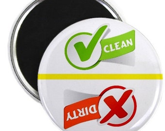 Check Mark Block Clean Dirty Dishwasher Magnet