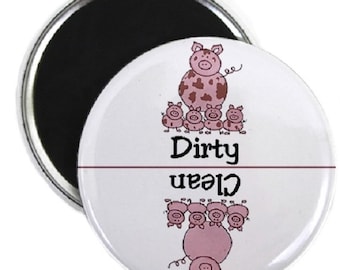 Pigs Clean Dirty Dishwasher Magnet
