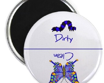 Butterfly Clean Dirty Dishwasher Magnet