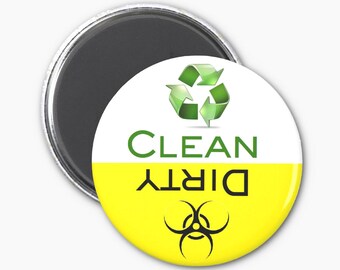 Hazard Clean Dirty Dishwasher Magnet