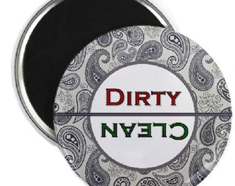 Paisley Clean Dirty Dishwasher Magnet