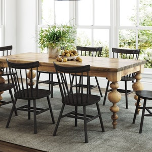 Set Olivia Dining Table and Eight Rustic Windsor Chairs Set Etsy UK