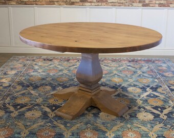 table pedestal heirloom dining oval round