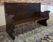 Solid Hardwood Rustic Church Pew - Handcrafted and Custom Made to Order