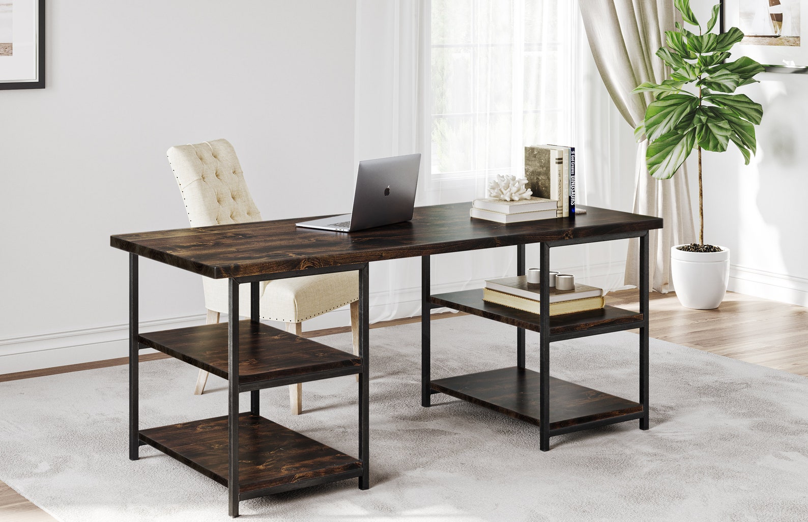 Urban Industrial Office Desk Etsy