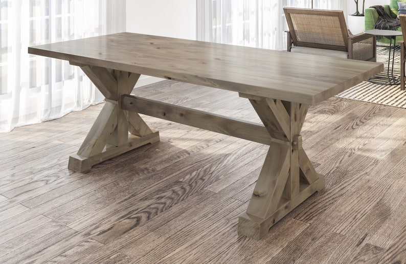 Trestle Table Customizable Etsy
