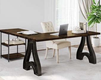 Industrial Wishbone Corner L-Shaped Desk- Right Hand