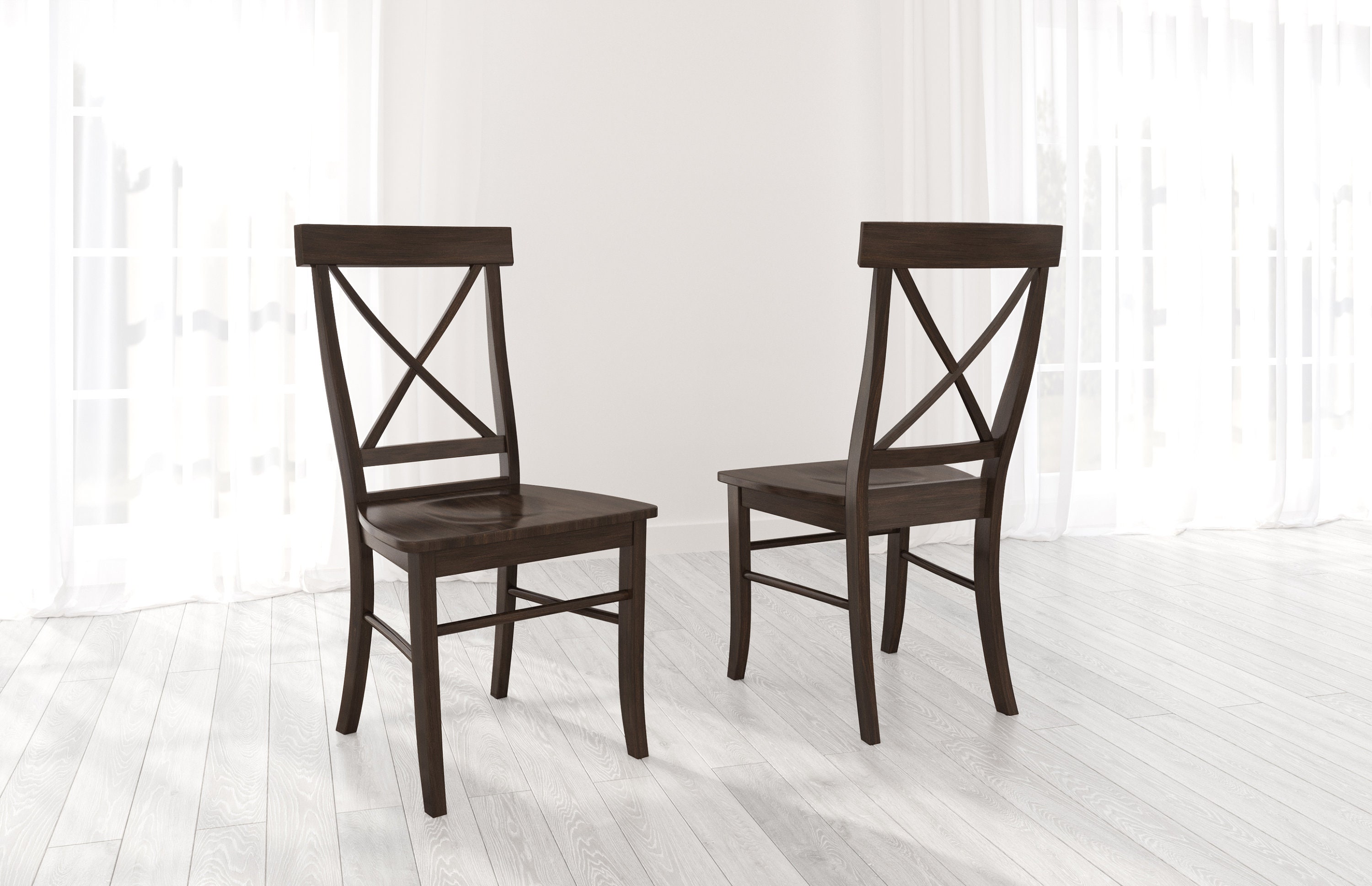 Wood x 2024 back dining chairs