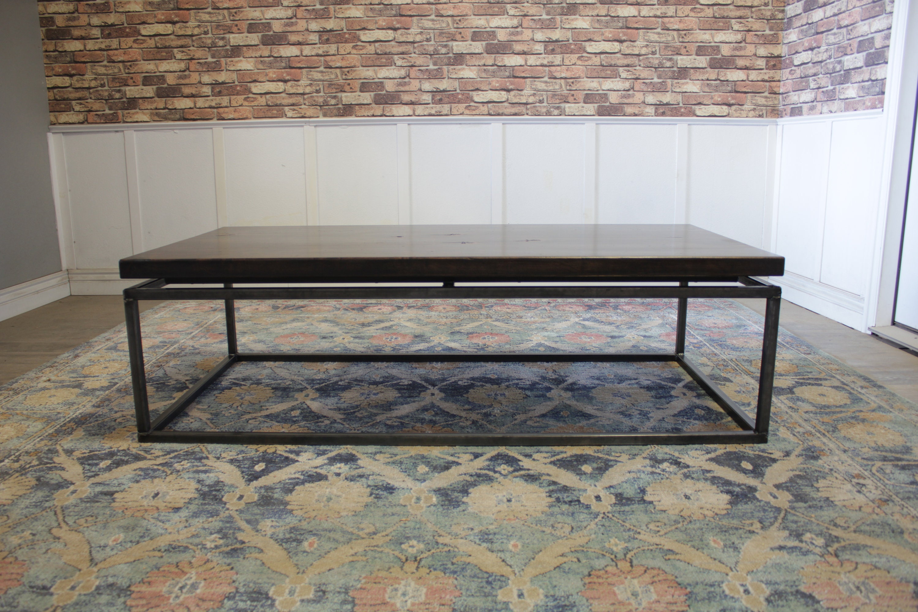Restoration hardware metal parquet coffee table online