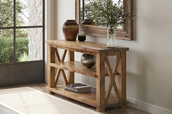Farm style sofa table deals