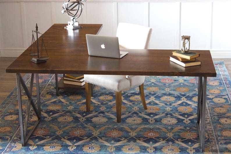 Custom Made Corner L Shaped Desk Right Hand Etsy