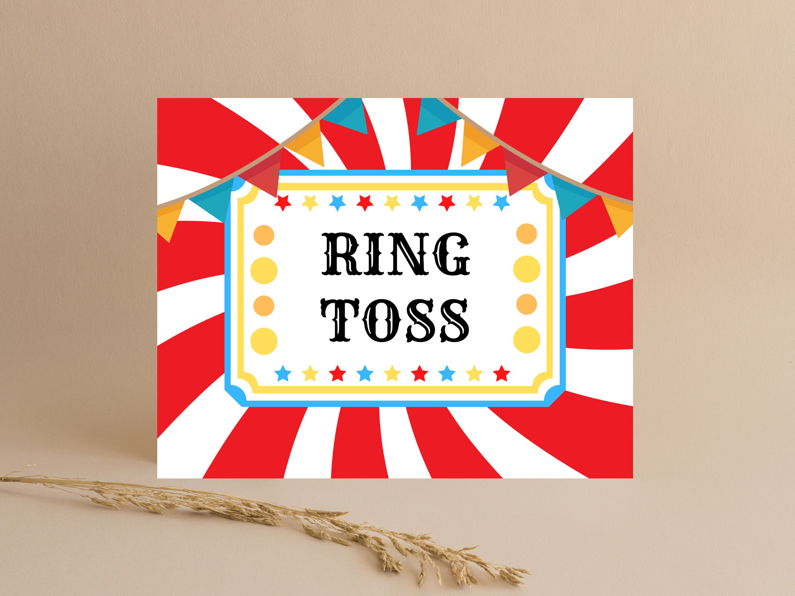 Printable Carnival Games Sign: Editable Circus Party Decor (Digital Download)