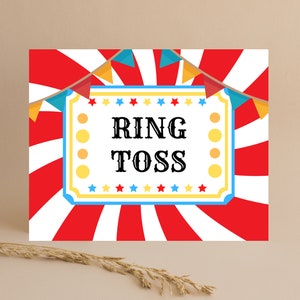 Carnival Games Sign Printable Circus Sign Carnival Party - Etsy