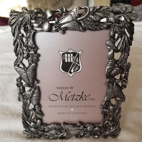 Vintage Handcrafted Pewter Frame by Metzke