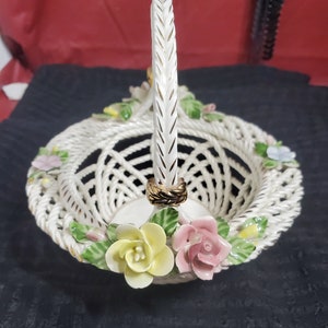 Levante Spain Porcelain Basket