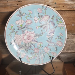 JCPenny Exclusive Chinouserie Oriental Plate - Birds & Flowers - Hand Painted - Classic Tradition
