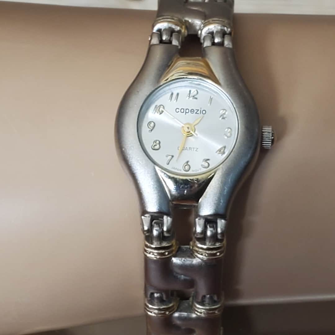 Capezio Ladies Watch-Brushed Stainless Steel with Gold Accented Links Capezio Ladies Watch-brushed Stainless Steel With Gold  main image 2